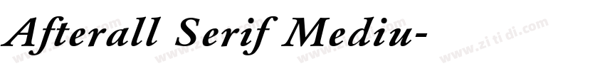 Afterall Serif Mediu字体转换